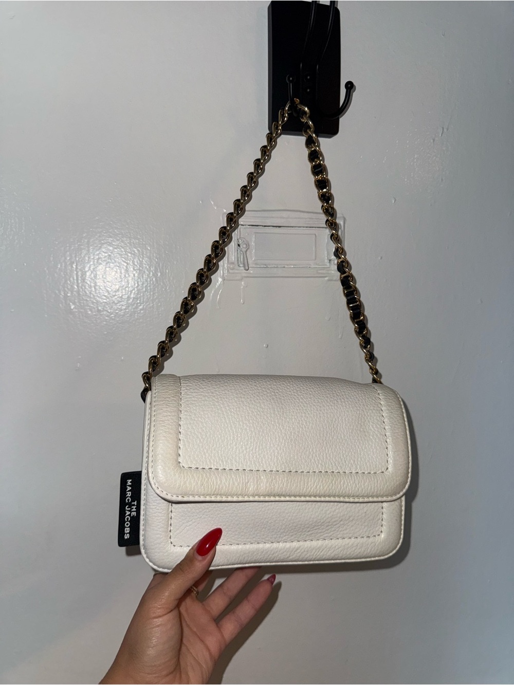 The Marc Jacobs White Leather Chain-Handle Shoulder Bag